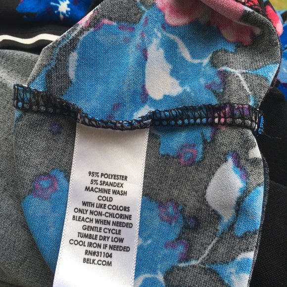 Kim Rogers Floral & Striped Dress PM FREE SHIP - Picture 5 of 5